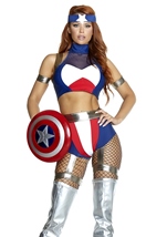 Adult Super Soldier Woman Hero Costume