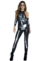 Adult Opulent Outline Skeleton Women Costume