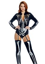 Adult Skeleton Pick A Bone Woman Costume