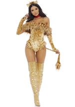 Adult  Scaredy Lion Women Wizard Costume