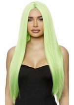 Adult Light Green  Straight Wig