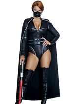 Adult Black Long Deluxe Metallic Cape