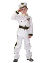 White Navy Captain Boys Costume