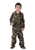 Camouflage Army Soldier Costume Set with Binoculars