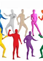 Adult Purple Invisible Bodysuit Costume for Halloween Cosplay