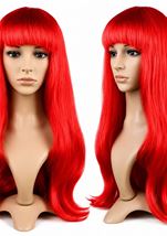 Long Straight Hair Party Wig Red