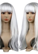 Long Straight Hair Party Wig White