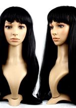 Long Straight Hair Party Wig Black 