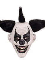 Nightmare Circus Evil Clown Latex Mask with Mohawk Hair