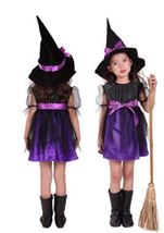 Girls Purple Witch Costume