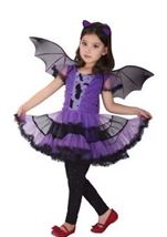 Girls Purple Bat Costume
