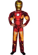 Kids Iron Man Muscle Suit with Soft Mask