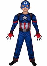 Kids Captain America Muscle Suit with Soft Mask