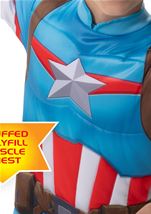 Kids Captain America Toddler Red Muscle Chest Hero Costume