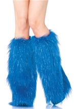 Adult Furry Lurex Leg Warmers