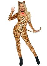 Adult Cougar Catsuit Women Costume