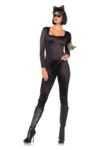 Spandex Women Catsuit Black