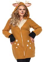 Adult Plus Size Cozy Fawn Women Costume