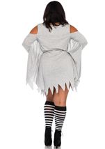 Adult Plus Size Jersey Ghost Dress Women Costume