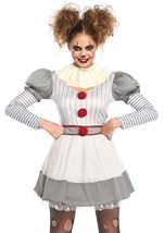 Adult Creepy Clown Women Costume