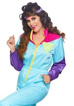 Adult Awesome 80s Track Suit Women Costume