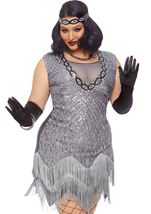 Adult Plus Size Roaring Roxy Women Flapper Costume