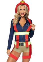 Adult Hot Zone Honey Firefighter Women Costume