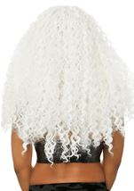 Adult Long Curly Scary Women Wig White