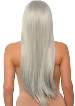 Adult Long Straight Center Part Women Wig Grey