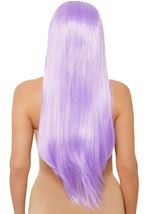 Adult Long Straight Center Part Women Wig Lavender