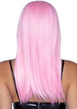Adult Silky Long Straight Bang Women Wig Pink