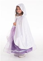 Kids White Princess Cloak For Girls