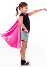 Kids Girls Pink Hero Cape And Mask Set