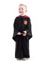 Kids Red Hooded Wizard Unisex Robe