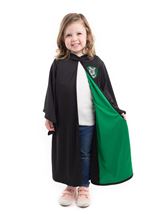 Kids Green Hooded Wizard Unisex Robe 