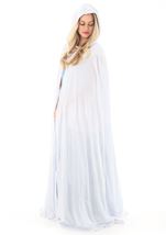 White Velvet Full Length Cloak