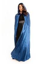 Long Velvet Midnight Blue Cloak