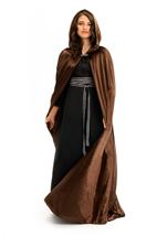 Adult Brown Full Length Velvet Cloak