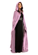 Pale Pink Velvet Full Length Cloak
