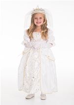 Kids White Princess Girls Gloves