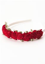 Girls Red Flower Headband