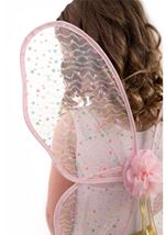 Kids Pink Shimmer Fairy Girls Wings