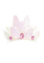 Girls White Butterfly Soft Crown