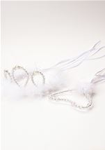 Girls White Wand And Tiara Set