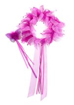 Kids Girls Purple Fairy Halo And Wand