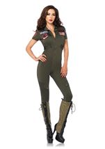 Adult Flight Suit Women Top Gun Costume