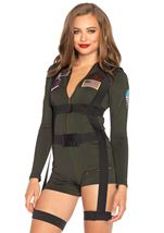 Adult Top Gun Romper Costume