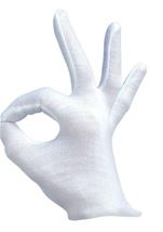 White Unisex Gloves