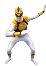 White Power Ranger Morphsuit Men Costume