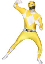 Adult Yellow Power Ranger Morphsuit Men Costume